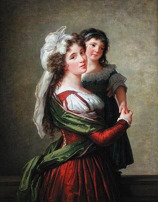 elisabeth vigee-lebrun Madame Rousseau et sa fille. oil painting picture